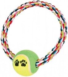 Trixie Aport Ring z piłką tenisową dla psa śr. 18 cm