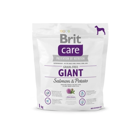 Brit Care Grain - Free Giant Salmon & Potato 1 kg - sucha bezzbożowa karma dla dorosłych psów łosoś ziemniak 1kg