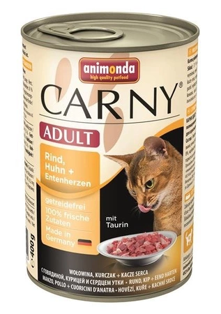 Animonda Carny Adult Mit Huhn + Ente 400 g - mokra karma dla dorosłych kotów kurczak z kaczką 400g