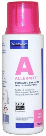 VIRBAC Allermyl szampon antyseptyczny, 200 ml - szampon dla psów i kotów, 200 ml