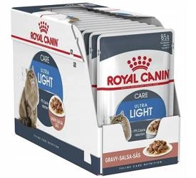 ROYAL CANIN Ultra Light w sosie 12x85g - karma mokra w sosie dla kotów dorosłych z tendencją do nadwagi