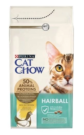 Purina Cat Chow Hairball, 1.5 kg - sucha karma dla kotów długowłosych z kurczakiem 1.5kg
