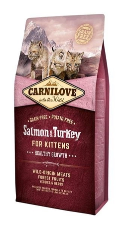 Carnilove For Kittens Salmon & Turkey 6 kg - sucha karma dla kociąt indyk i łosoś 6kg