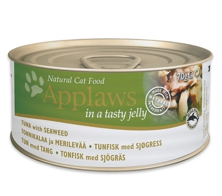 APPLAWS Cat Tin 72x70g Tuna with Seaweed in Jelly tuńczyk z wodorostami w galarecie