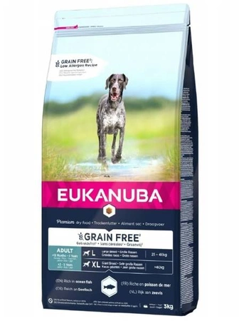 EUKANUBA Grain Free - sucha karma dla dorosłych psów dużych ras, 3kg