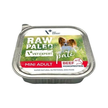 VETEXPERT RAW PALEO Pate Adult Mini Beef 150 g pasztet dla psów ras małych wołowina