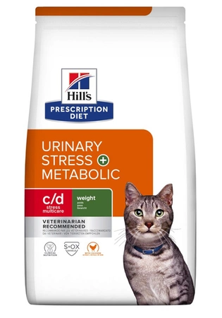 HILL'S Prescription Diet Multicare Stress + Metabolic 8 kg - Sucha karma dla kotów z nadwagą i chorobami dróg moczowych 8 kg