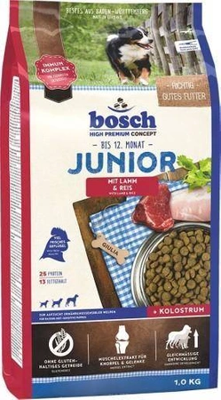 BOSCH Junior jagnięcina z ryżem 1 kg - sucha karma dla szczeniąt i młodych psów, 1 kg