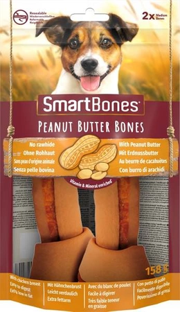 Smart Bones Peanut Butter medium 2 szt. - przysmak dla średnich psów 2szt.
