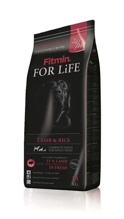 Fitmin For Life Adult Lamb & Rice 15 kg - sucha karma dla dorosłych psów jagnięcina ryż 15kg
