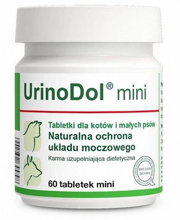 Dolfos UrinoDol mini 60 tab. - suplement na układ moczowy dla psów i kotów 60 tab.