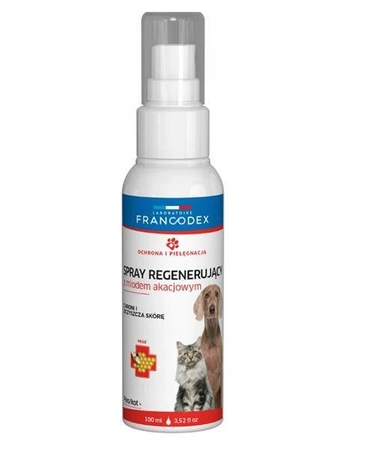 FRANCODEX Spray regenerujący skórę z miodem akacjowym dla psów i kotów100 ml