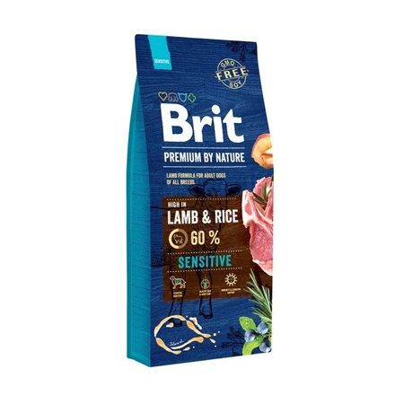 Brit Premium By Nature Sensitive Lamb & Rice 15 kg - sucha karma dla psów z jagnięciną i ryżem 15kg