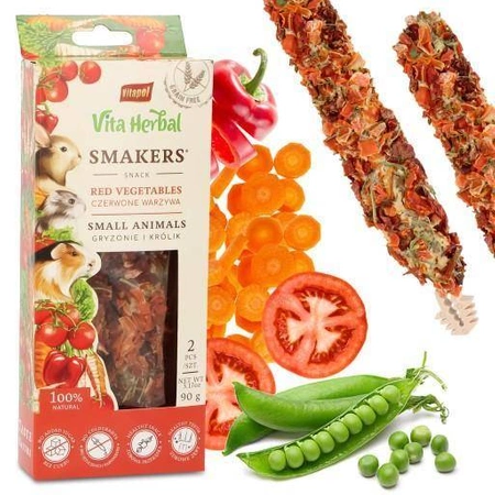 VITAPOL Smakers czerwone warzywa dla gryzoni i królika 90g