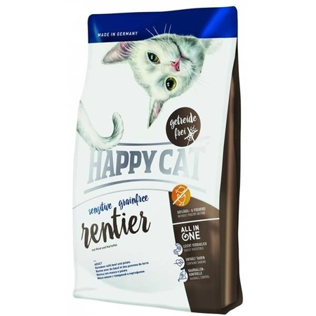 Happy Cat Sensitive Grainfree renifer 4 kg - bezzbożowa sucha karma dla kota o smaku królika 4kg