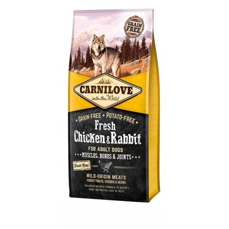 Carnilove Fresh Chicken & Rabbit For Adult 12 kg - sucha karma dla dorosłych psów kurczak królik 12kg