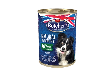Butcher's Natural&Healthy Dog z Indykiem kawałki w galarecie 400 g - mokra karma dla psów z z indykiem 400g