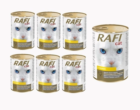 Mokra karma dla kota Rafi Cat z drobiem 24x415g 