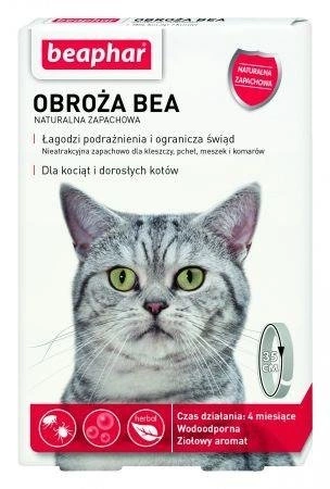 Beaphar Obroża Bea Naturalna Zapachowa dla kociąt i Dorosłych Kotów - zapachowa obroża dla dla dorosłych kotów i kociąt