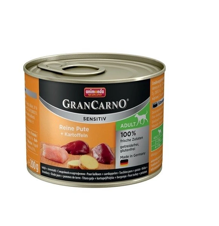Animonda Grancarno Sensitiv Reine Pute + Kartoffeln 200 g - mokra karma dla psów indyk i ziemniaki 200g