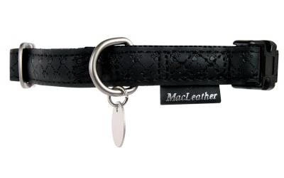 Zolux obroża dla psa mac leather czarna 10 mm