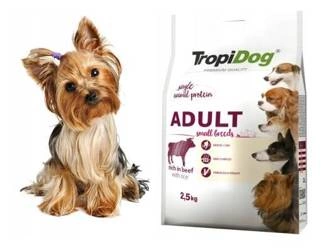 TROPIDOG Premium Adult M&L Turkey&Rice 2,5kg sucha karma dla psów średnich i dużych ras Indyk i ryż