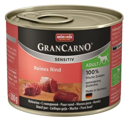 Animonda Grancarno Sensitiv Reines Rind 200 g - mokra karma dla psów wołowina 200g