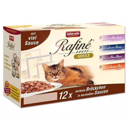 Animonda Rafine Soupe Delikate Vielfalt 12x100 g - mokra karma dla dorosłych kotów 12x100g