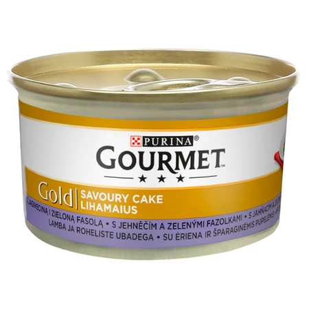 Gourmet Gold z Jagnięcina i Zieloną Fasolą 85 g - mokra karma dla kotów z jagnięciną i zieloną fasolą 85g