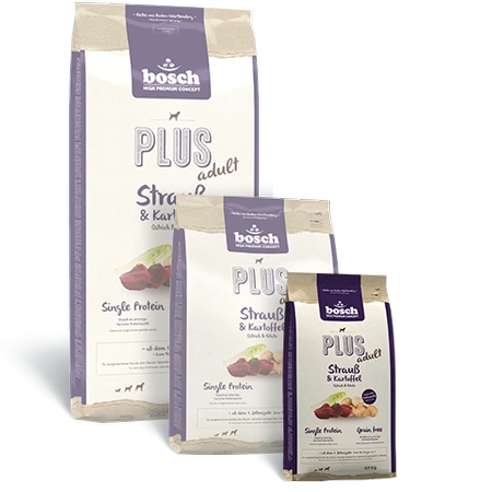Bosch PetFood Bosch Plus Soft  Struś I Ziemniaki 1 kg - sucha karma dla psów z wrażliwym żołądkiem struś i ziemniaki 1kg