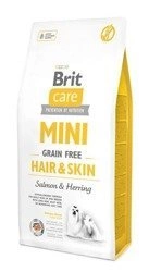 Brit Care Mini Grain-Free Hair & Skin 2 kg - hypoalergiczna bezzbożowa karma dla dorosłych psów ras miniaturowych z długą sierścią 2kg