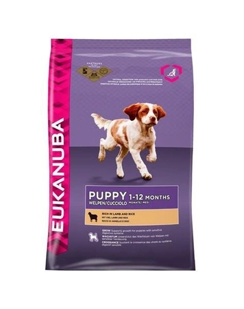 Eukanuba Dog Puppy All Breeds Lamb & Rice Bag  2,5kg