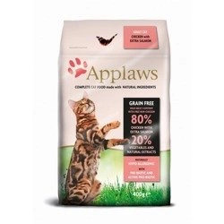 Applaws Complete Cat Food Adult Cat Chicken with Extra Salmon 400 g - sucha karma dla dorosłych kotów kurczak z łososiem 400g