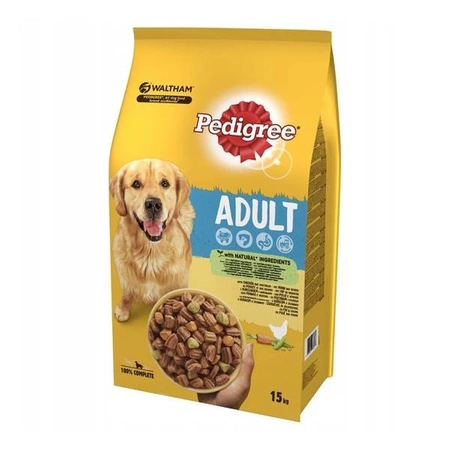 PEDIGREE Adult 15 kg (średnie rasy) - sucha karma dla psów z drobiem i warzywami 15kg