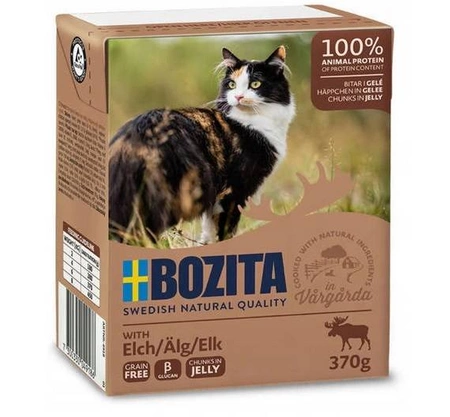 BOZITA Feline mit Elch 370 g - mokra karma dla kotów dorosłych, łoś 370 g
