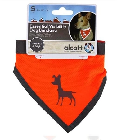 Alcott pomarańczowa bandana odblaskowa dla psów ras małych rozmiar S
