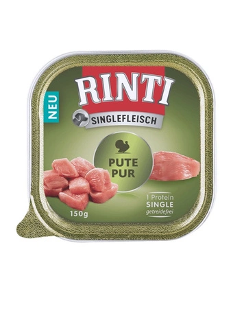 RINTI Singlefleisch Turkey z indykiem, 150 g - mokra karma dla dorosłych psów, 150 g