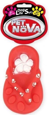 PET NOVA Klapek "Japonka" zabawka dla psa 15 cm czerwony