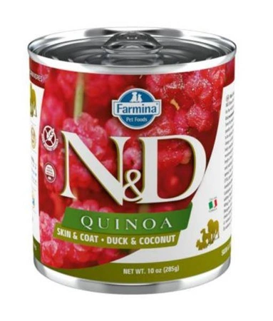N&D Dog Quinoa Duck & Coconut 285g - mokra karma dla psów, na skórę i sierść, 285g