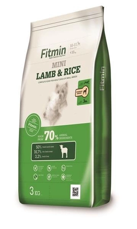 Fitmin Dog Mini Lamb & Rice 3 kg - sucha karma dla psa ras małych , jagnięcina i ryż 3kg