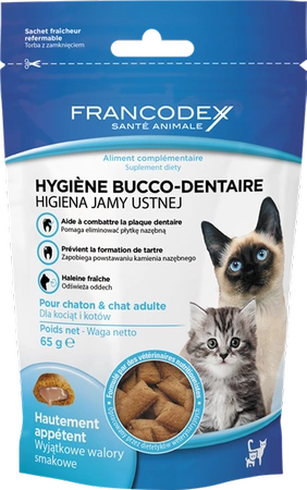 Francodex Przysmak dla kociąt i kotów - higiena jamy ustnej 65 g