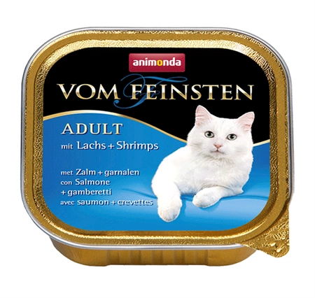 Animonda Vom Feinsten Adult mit Lachs + Shrimps 100 g - mokra karma dla dorosłych kotów z łososiem i krewetkami 100g