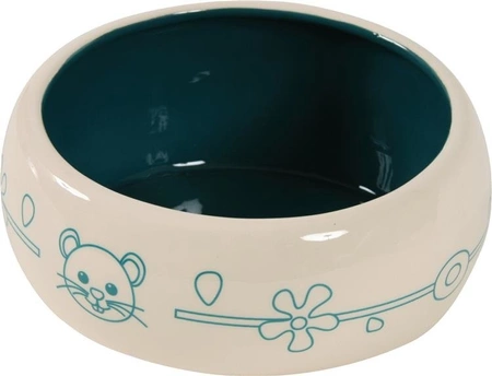 Zolux Miska ceramiczna dla gryzonia zapobiega wydostawaniu się karmy lub wody 200 ml kol. niebieski
