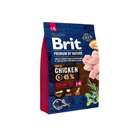 Brit Premium By Nature Senior Large/Extra Large Chicken 3 kg - sucha karma dla starszych psów rasy dużej i olbrzymiej z kurczakiem 3kg