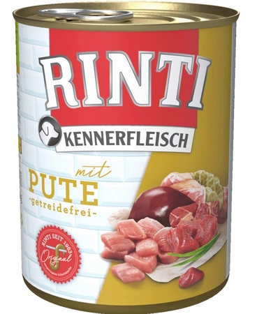 RINTI Kennerfleisch Turkey- mokra karma dla psa indyk 400 g