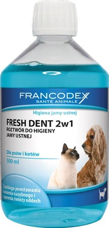Francodex PL Fresh dent - płyn do higieny jamy ustnej dla psów i kotów 500 ml