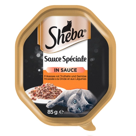 SHEBA Sauce Speciale z Indykiem i Warzywami 85 g - mokra karma w sosie 85g
