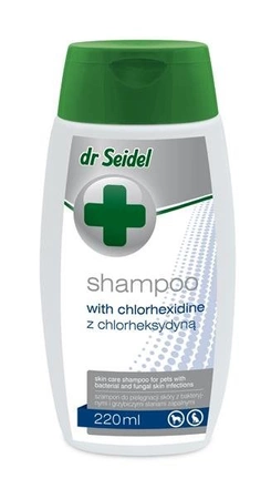 Dermapharm dr seidel szampon z chlorheksydyną dla psów 220 ml