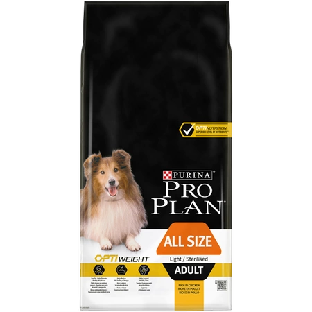 PURINA PRO PLAN All Sizes Adult Light Sterilised Rich in Chicken Karma dla psów 14 kg