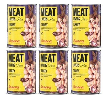 Josera Meat Lovers Pure Indyk 6 x 800g - mokra karma dla dorosłych psów, 6 x 800 g ZESTAW